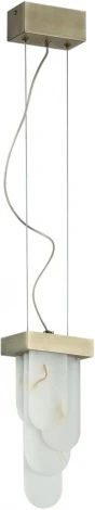 Подвесной светильник Odeon Light Foros 5437/12L бронзовый "брашинг"/металл/смола под алебастр/акрил LED 12W 3000K (220V, на тросе)