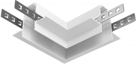 Коннектор угловой Exility встраиваемый белый Maytoni Accessories for tracks TRACL034-42W-R