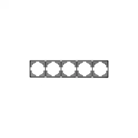 Рамка 5-постовая титан Kranz Round KR-78-0755-2