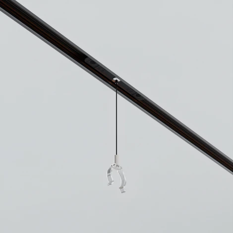 Коннектор с тросовым подвесом Tau в шинопровод Gravity, черный Maytoni Technical Accessories for tracks Gravity TRA101SWT-2BB