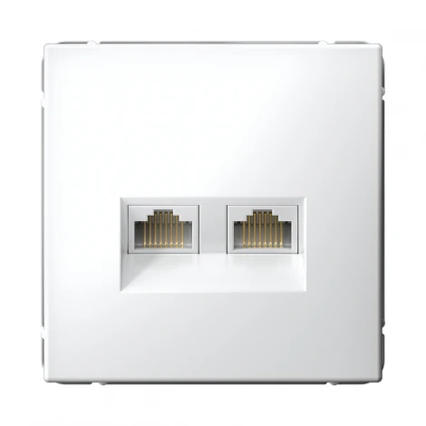 Розетка Ethernet RJ-45 двойная (белый) Systeme Electric GAL000188