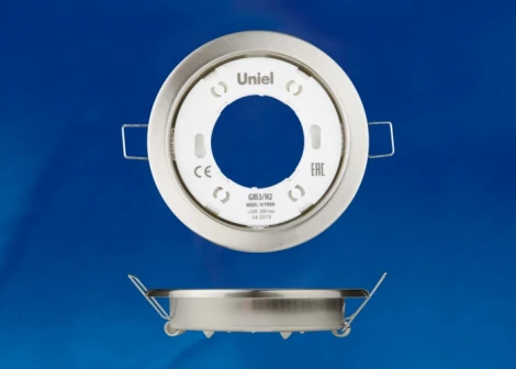 Встраиваемый точечный светильник Uniel GX53/H2 NICKEL 10 PROM (220V, круглые)