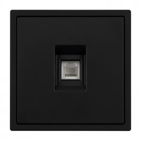 Механизм телефонной розетки SCT-NOBE-MTL1-SFPL-BK (RJ-11, 4C) (Arlight, Черный оникс) 054301