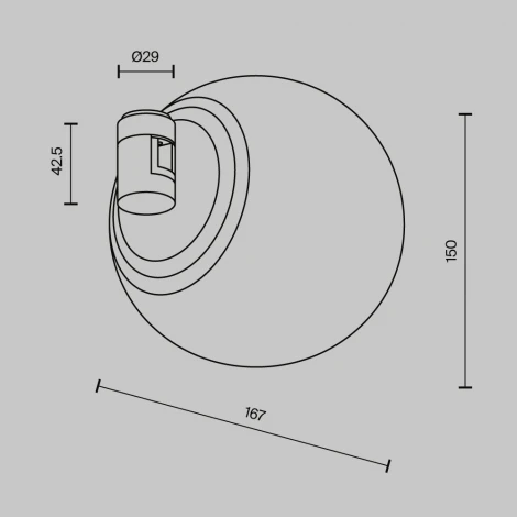 Трековый светильник магнитный модульный светодиодный 8W 24V Maytoni Technical TR229-1-8W3K-BS