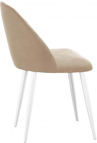 Стул DikLine 302 B03 BEIGE, ножки белые