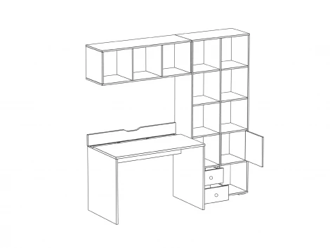 Композиция Play 16 ОГОГО Обстановочка! 853153 (ЛДСП/Белый,Ясень коимбра)