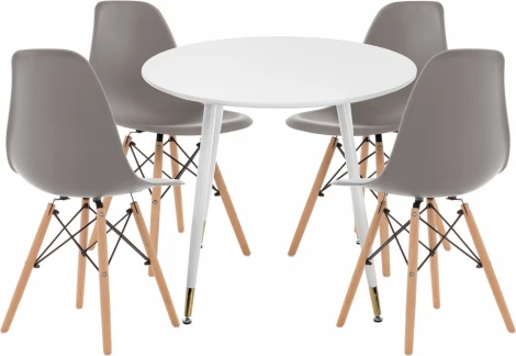 Стол кухонный Woodville Рута white / gray