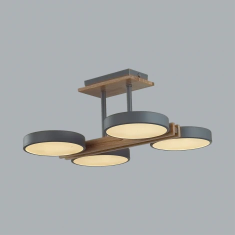 Потолочная люстра на штанге Lumion Plato 8031/72CL серый, дерево/металл, акрил LED 108W 3000-6000К 220V