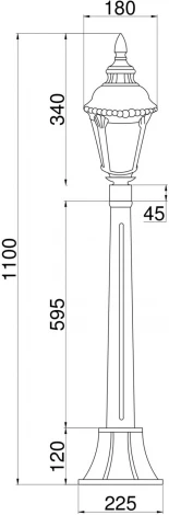 Наземный фонарь Maytoni Goiri O028FL-01BZ (220V, IP44)