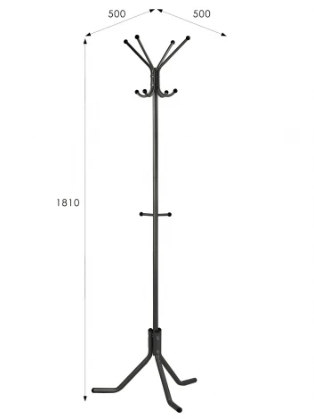Вешалка напольная Пико 3 серый бетон Mebelik 009311