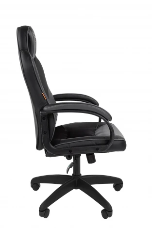 Кресло Chairman game 17 Россия экокожа черный/серый 7213493
