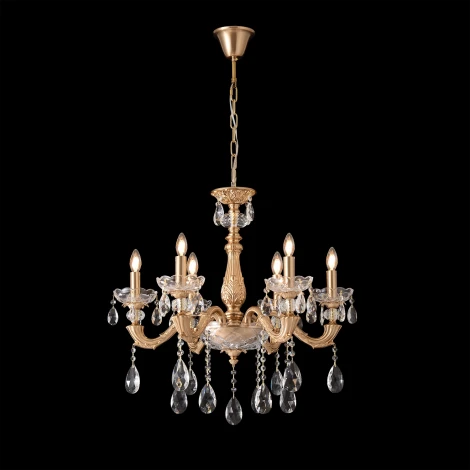 Подвесная люстра Crystal Lux ELIZABETH SP6 BRASS