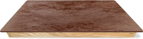 Столик журнальный Sheffilton SHT-S39/ТT8 60/60 ДУБ/керамика прозрачный лак/коричневая сепия
