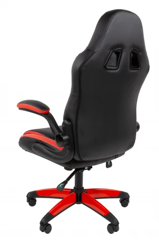 Кресло Chairman game 15 Россия экокожа черный/красный/белый 7213473