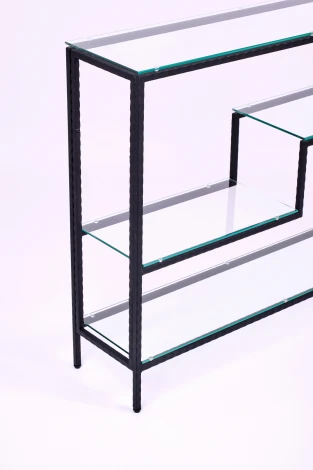 Консольный стол AllConsoles 1012-CB loft clear черный муар