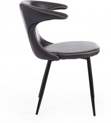 Обеденный стул Tetchair FLAIR (Экокожа,Металл/Серый)