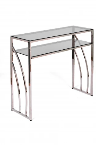 Консольный стол AllConsoles 2061-CS grey зеркальный хром