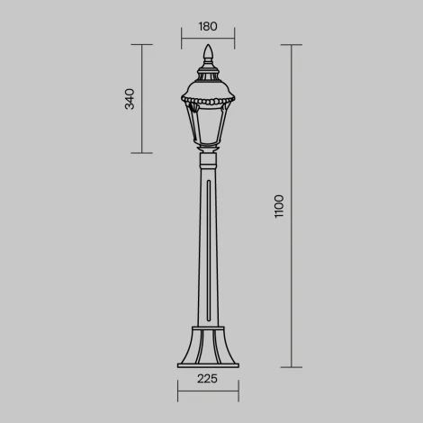 Наземный фонарь Maytoni Goiri O028FL-01BZ (220V, IP44)