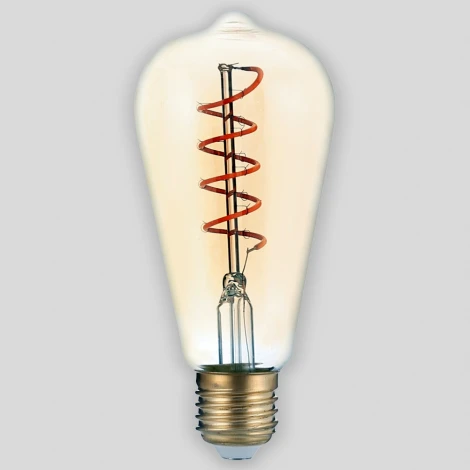 Лампочка светодиодная филаментная прозрачная груша E27 5W Thomson Flexible St64 TH-B2181