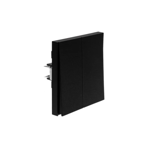 Выключатель двухклавишный проходной (переключатель) 10А с/у антрацит Kranz Strong KR-78-0709-5