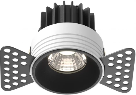 Встраиваемый светильник под гипсокартон Maytoni Round DL058-7W4K-TRS-B (LED, 220V, круглые)
