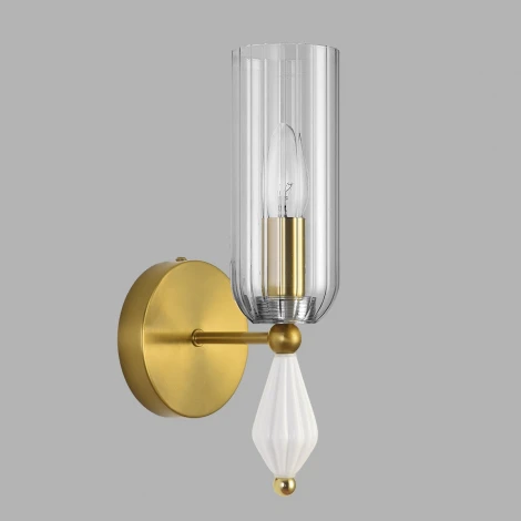 Бра Lumion Galana 8428/1W латунь/белый/прозрачный, металл/керамика/стекло E14 1*40W 220V