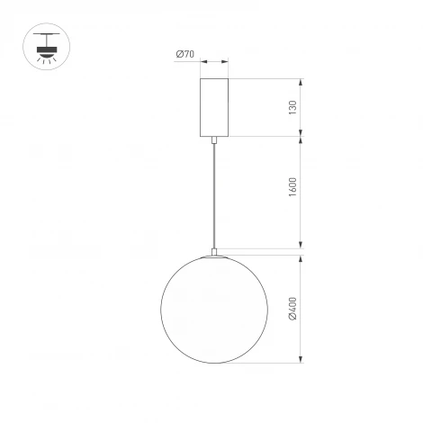 Подвесной светильник SP-SILKA-HANG-R400-12W Warm2700 (WH, 330 deg, 230V) (Arlight, IP20, Натуральный шелк) 056880