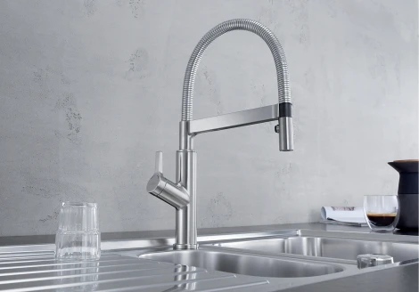 Смеситель Blanco Solenta-S Senso 523127 для кухонной мойки, рычаг слева