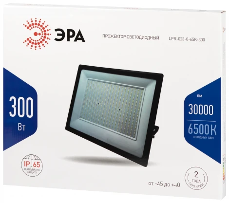 Прожектор уличный светодиодный ЭРА LPR-02 LPR-023-0-65K-300