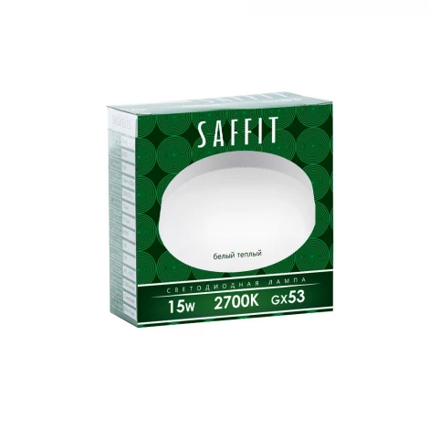 Лампа светодиодная SBGX5315 GX53 15W 230V 2700K Saffit 55191