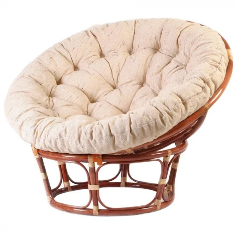 Кресло PAPASAN/ПАПАСАН 23/01 W /с подушкой/ диаметр подушки 129см, 115х101х104см, коньячный, ткань старт Tetchair 5898
