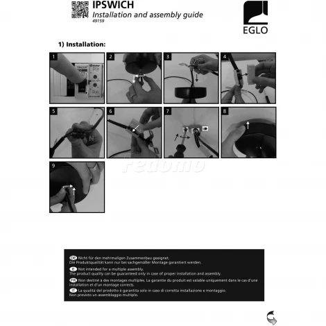 Подвесной светильник Eglo Ipswich 49159