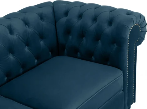 Диван Chester Classic ОГОГО (арт.344543), (Ткань/Белый,Синий)