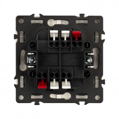 Механизм выключателя двухклавишный проходной LED SWT-NOBE-MKP2-SFPL-L-CA (230V, 10A) (Arlight, Кашемир) 059421