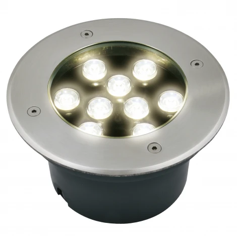 Встраиваемый светильник уличный Uniel ULU-B12A-9W/2700K IP67 GREY (LED, 220V, круглые)