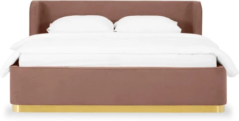 Кровать Vibe 1600 ОГОГО (арт.748482), (Шенилл,Ткань/Коричневый)