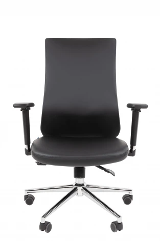 Офисное кресло Chairman 500LUX Россия экокожа черный БП 7210650