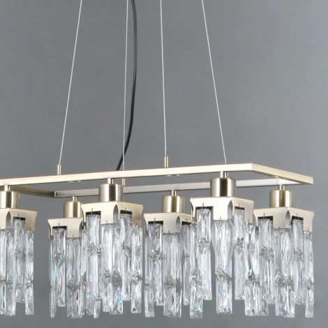 Подвесная люстра хрустальная ILLUMICO IL3601-6PSQ-26 AB DS