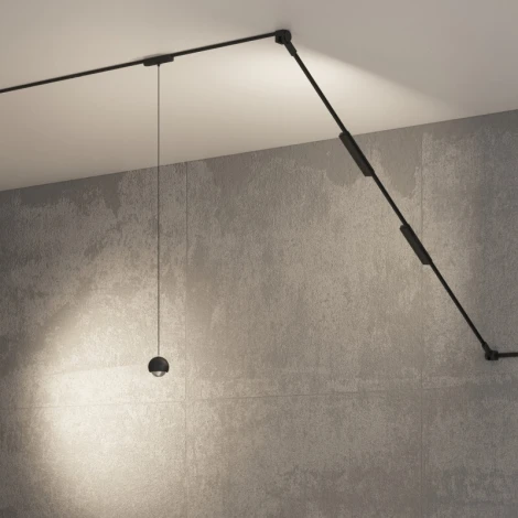 Трековый светильник магнитный 48V Denkirs Air Hang DK5346-BK (LED, шар)