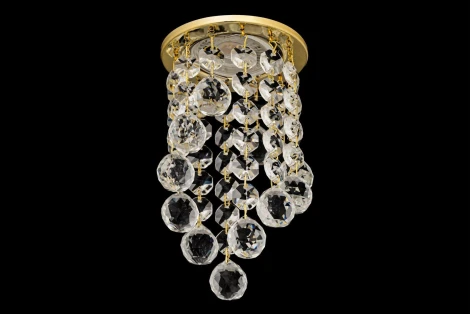 Встраиваемый светильник хрустальный Dio D'Arte Osimo Gold GU10.5.14.8.113 G (220V, круглые)