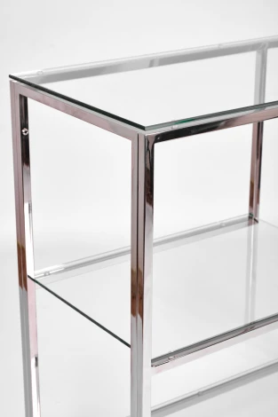 Консольный стол AllConsoles 2043-CS clear зеркальный хром