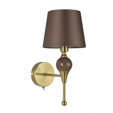 Бра Lumion Eletra 8417/1W латунь/коричневый, металл/стекло/текстиль Е14 40W 220V
