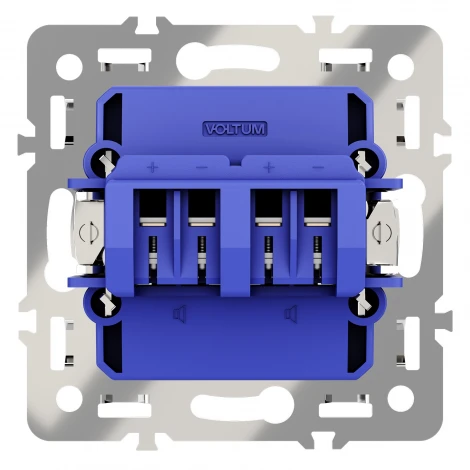 Механизм розетки акустической 4-местной Voltum S70 VLS0603M