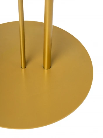 Стол приставной МеталлАрт М015 белый мрамор/золото Mebelik 009778