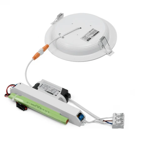 Встраиваемый светильник светодиодный 6500k IP54 LED Wolta Даунлайт ДВО06-20-041-5К с БАП EM1 20Вт