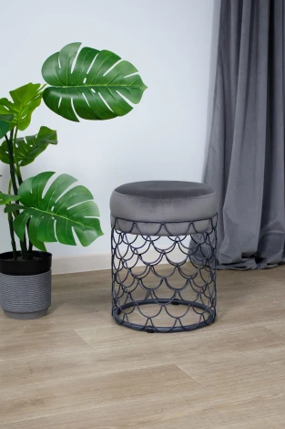 Пуф Sheffilton SHT-B13 Угольно-серый/графит муар 2585961302