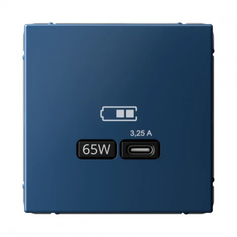 Розетка с быстрой зарядкой USB Type-C 65Вт (аквамарин) Systeme Electric GAL001127