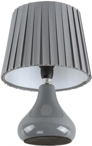 Настольная лампа Lumion Naina 8184/1T серый, керамика/текстиль E14 1*40W 220V (выключатель)