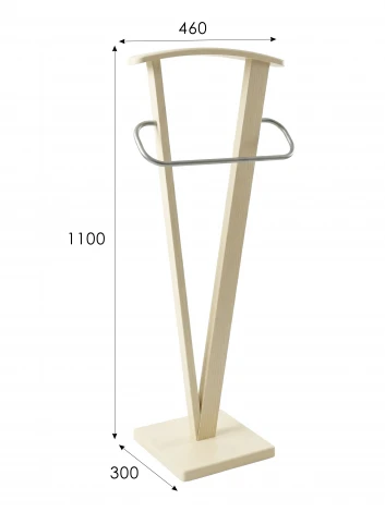 Вешалка костюмная ГАЛАНТ 344 металлик/слоновая кость Mebelik 009947