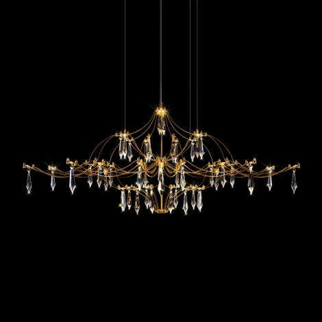 Подвесная люстра светодиодная Loft It Mira 10587/1000 Gold Asfour